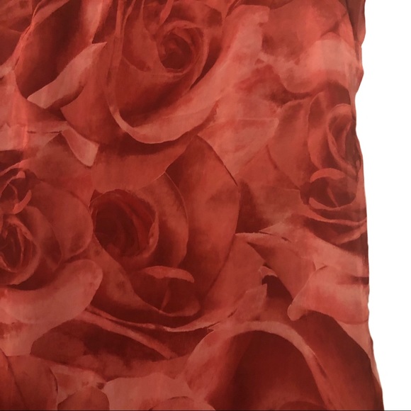 Vintage! Donna Ricco Rose Print Midi Dress Ruffle - Picture 2 of 8